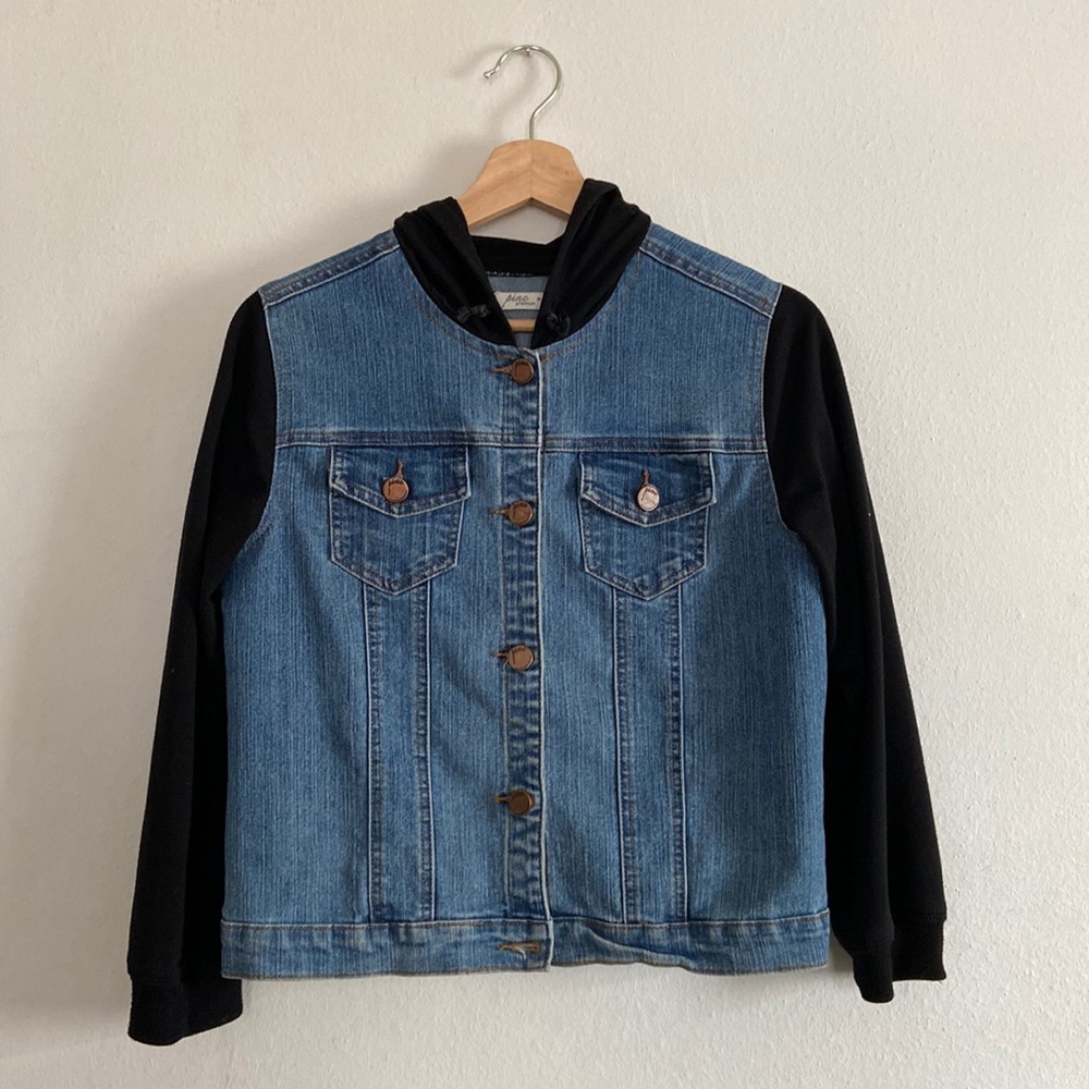kids denim jacket with hood